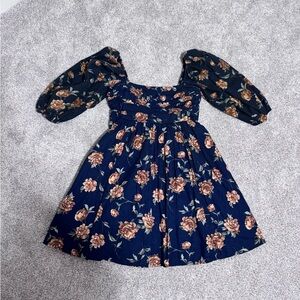 Abercrombie & Fitch Mini Dress, Floral, Size XS, Puff Sleeve